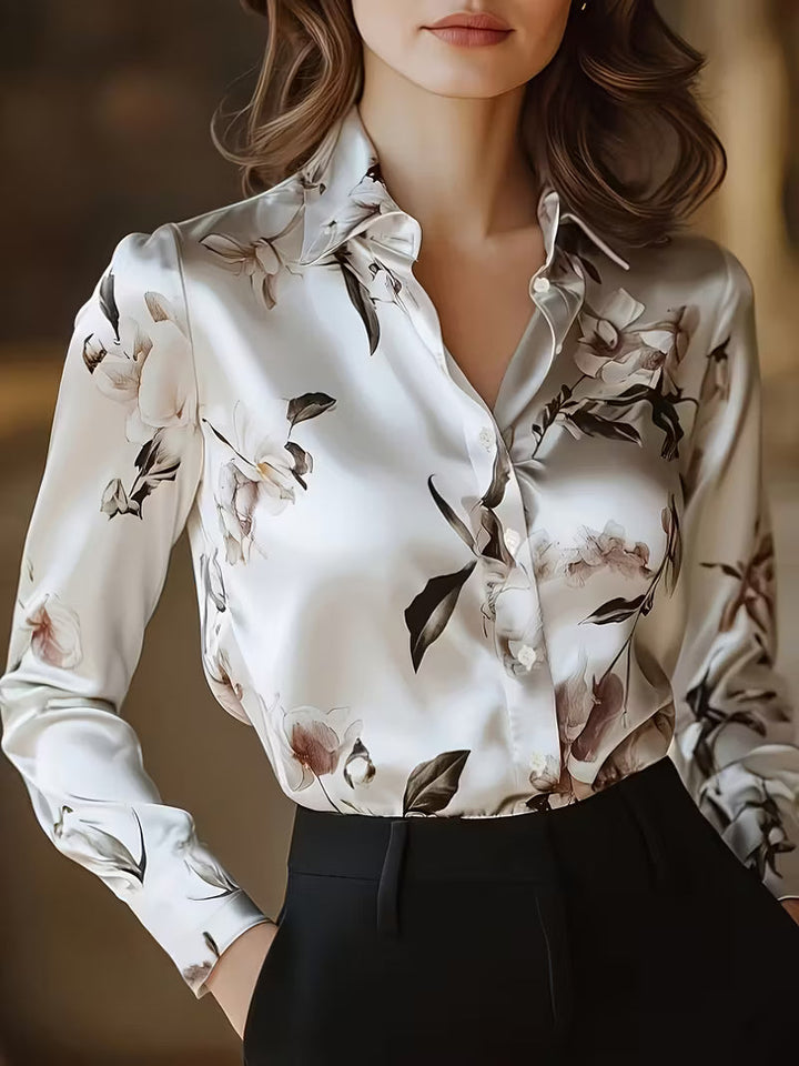 Brittney – Langärmelige Bluse mit Blumenmuster