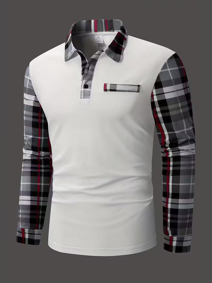 Yiannis – Langarmshirt mit Brustapplikation