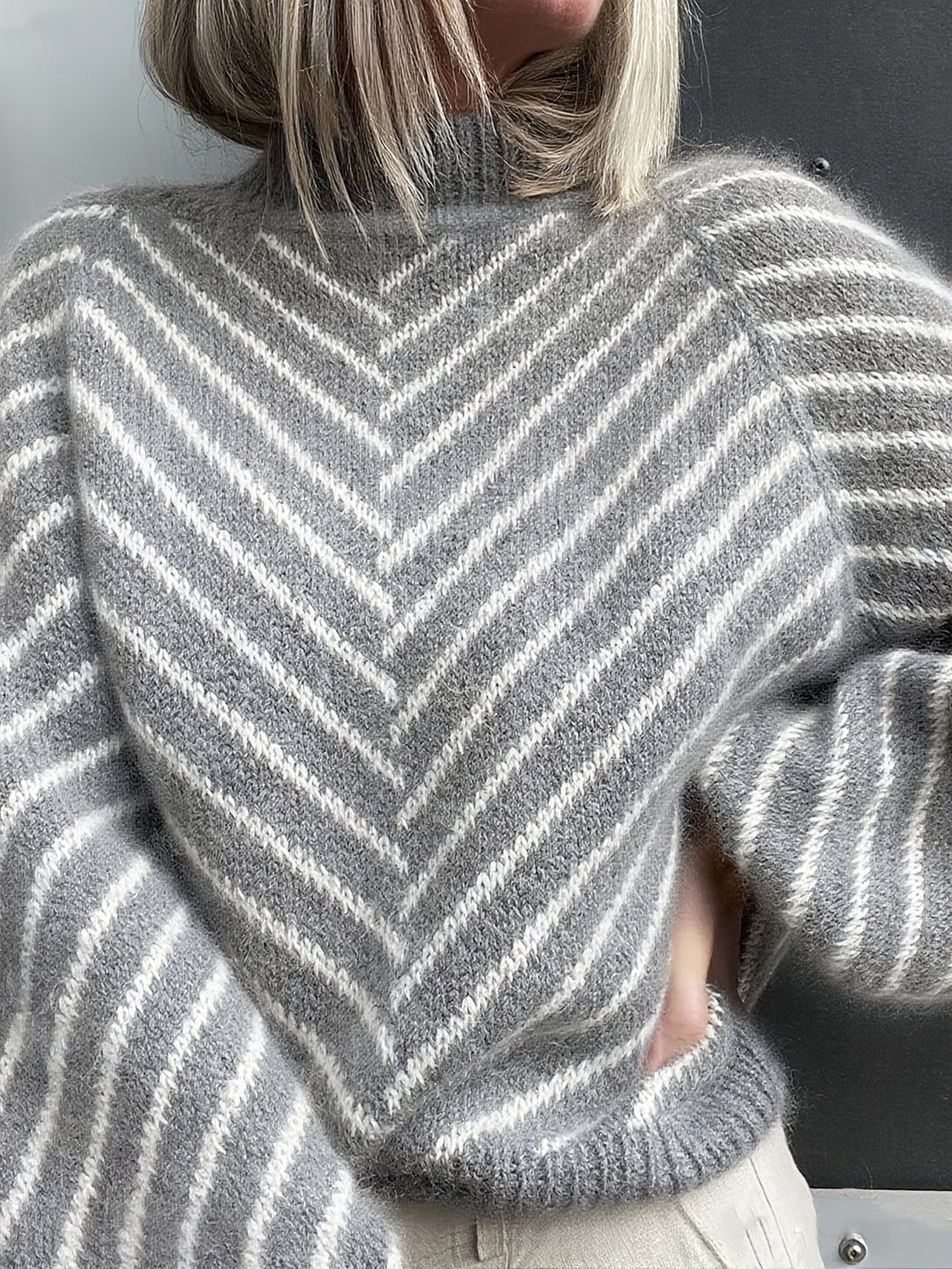 Klarysa – Lässiger Langarm Strickpullover