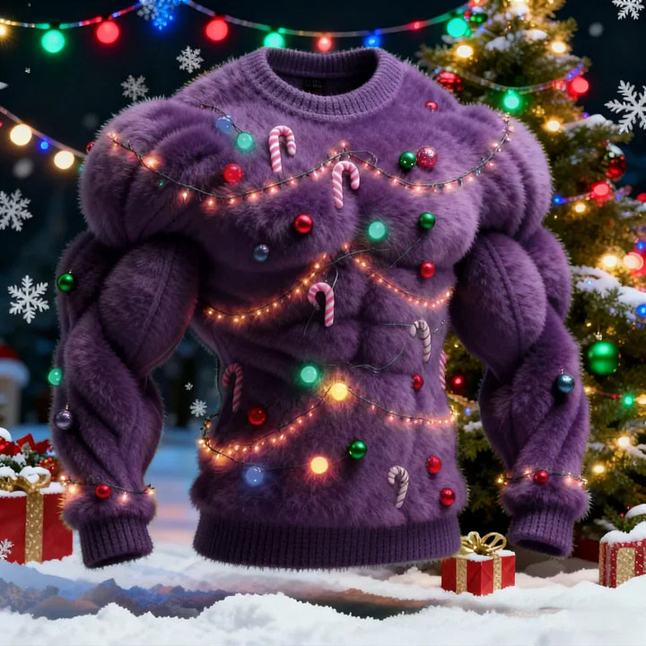 Nissanka – Eleganter Weihnachtsbaum Pullover Mit Langen Ärmeln
