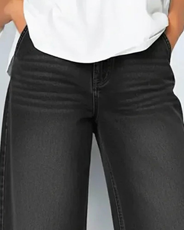 Synira – Lässige, Weite Beschnitten-Jeans