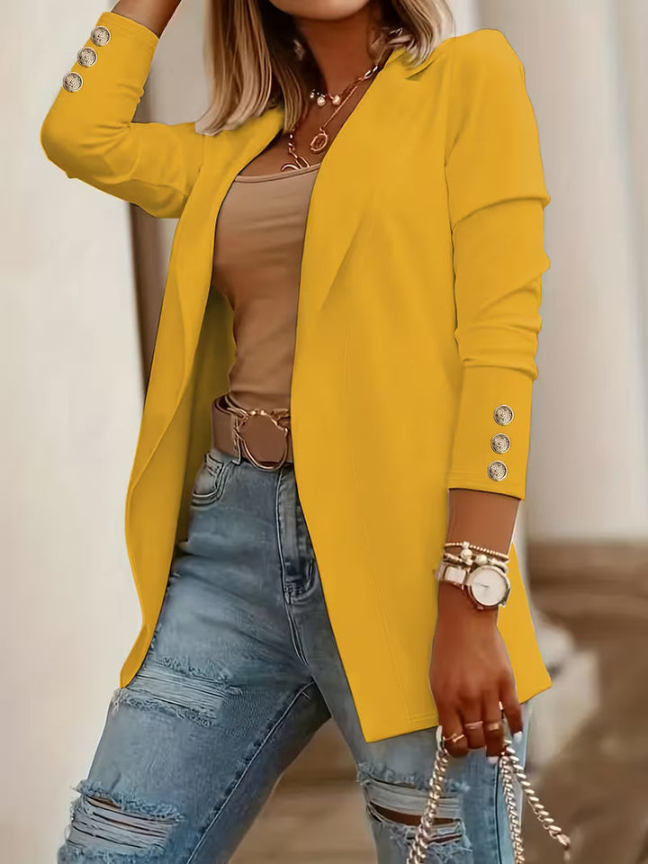 Nikia – Langärmeliger Blazer Mit Zierknöpfen