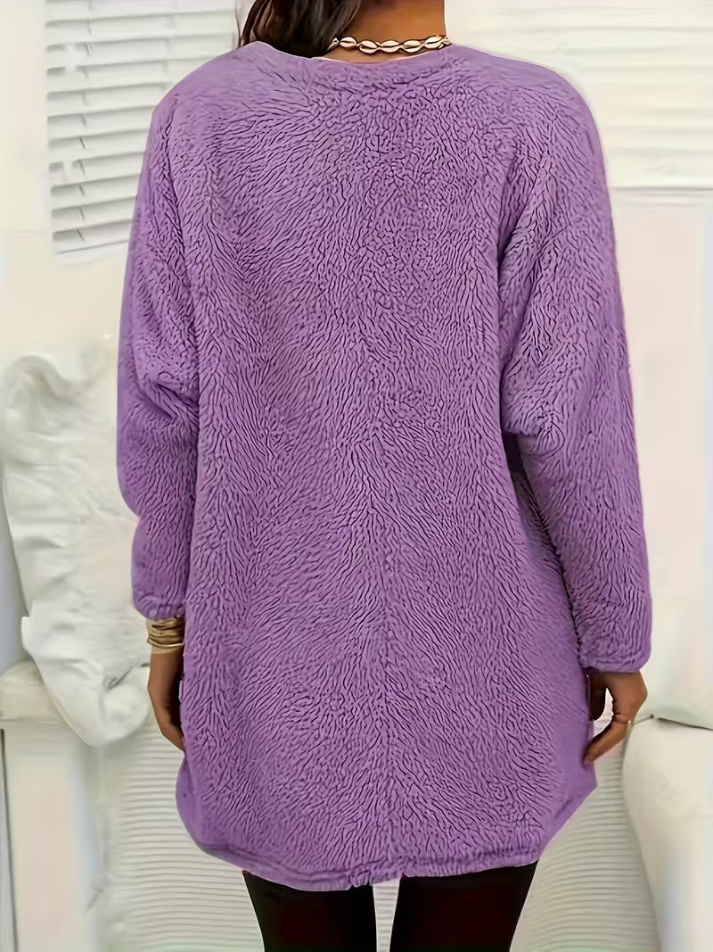 Zibija – Fleece-Sweatshirt Mit Löwenzahn-Drucken