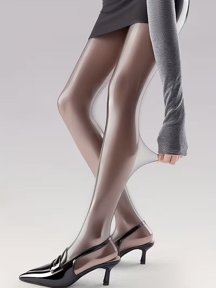 Bekah – Hochglänzende Stretch Strumpfhose Mit Fußteil