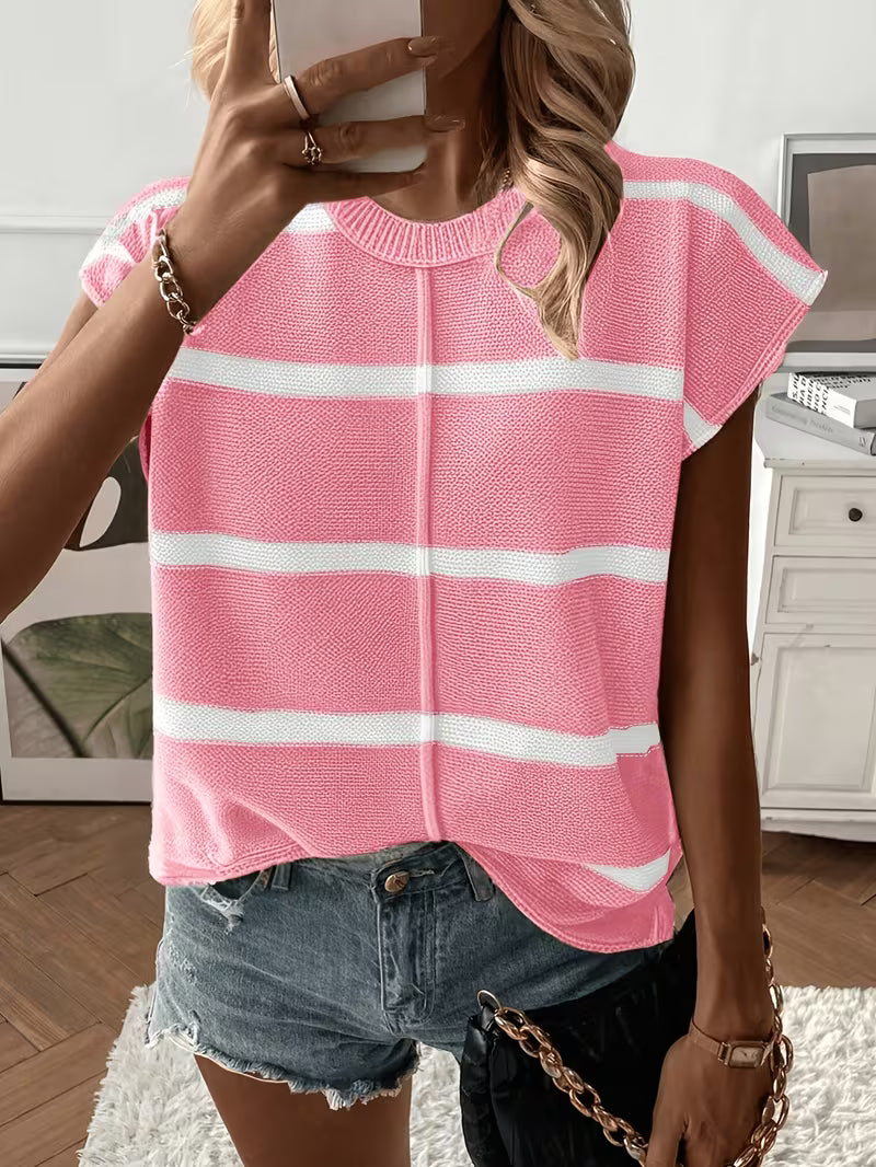 Agatha - Lässiger Locker Sitzender Ärmelloser Sommer Pullover