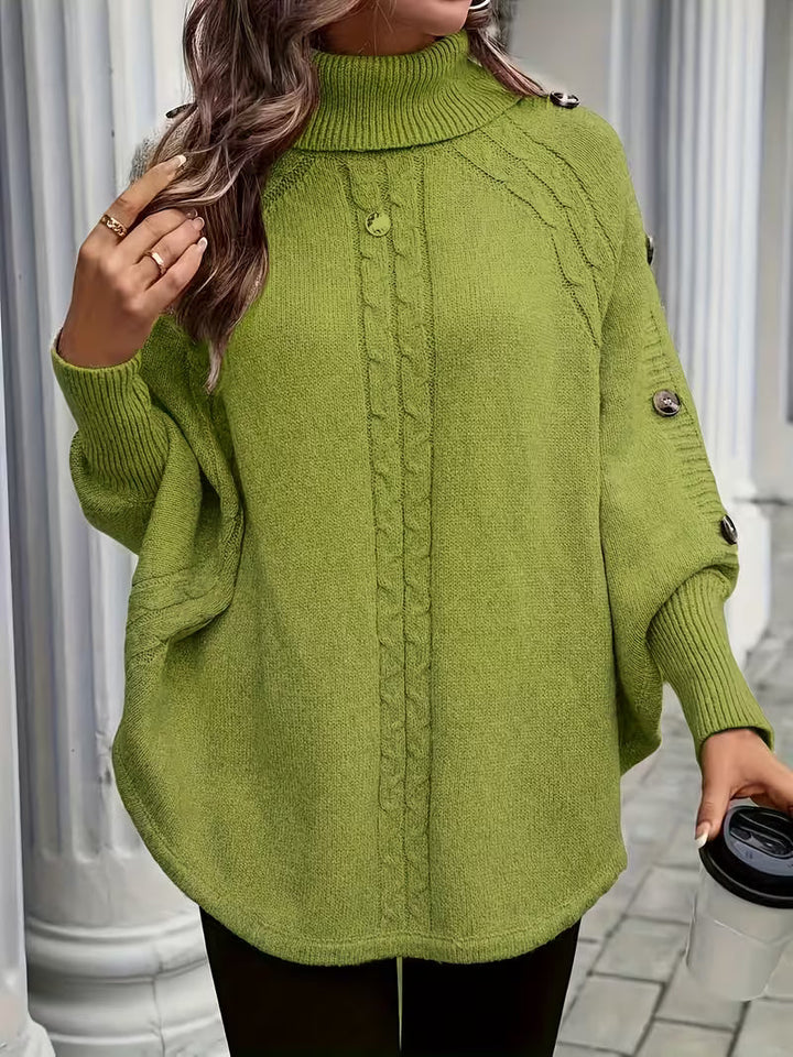 Lolana – Pullover Mit Hohem Kragen Und Gedrehtem Stil