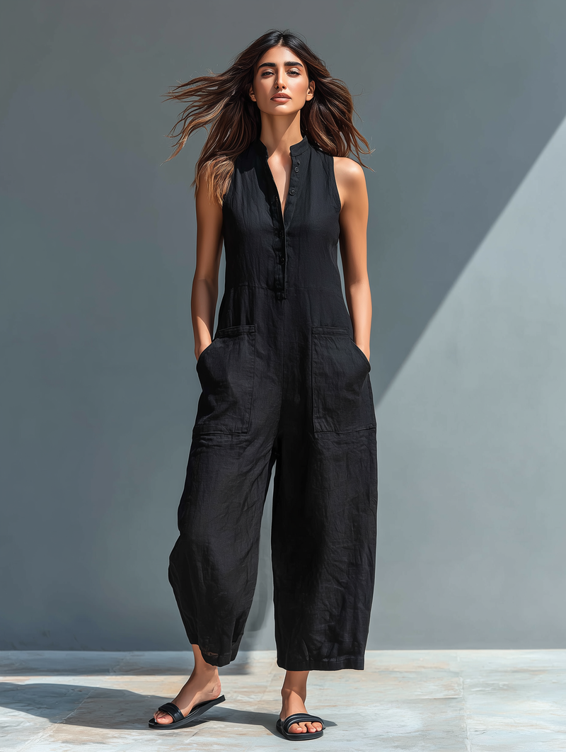 Darja – Eleganter ärmelloser Overall