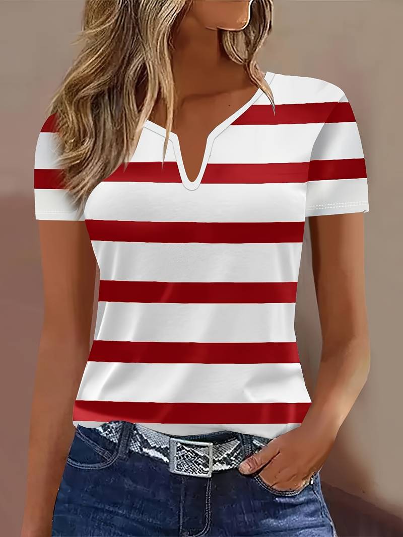 Kiley - Elegantes Gestreiftes T-shirt MIT Kurzen Ärmeln