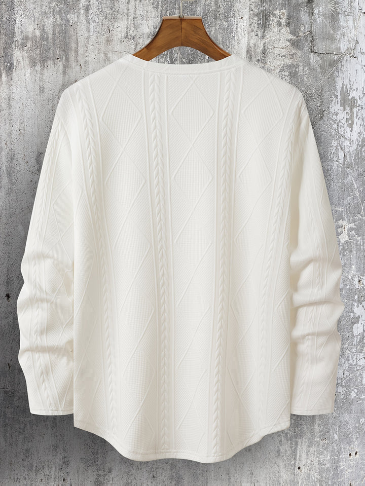 Lyman – Langarm Kapuzenpullover Mit Geometrischem Muster