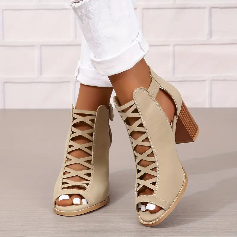 Ruzilya - Elegante Sandalen Mit Klobigem Absatz