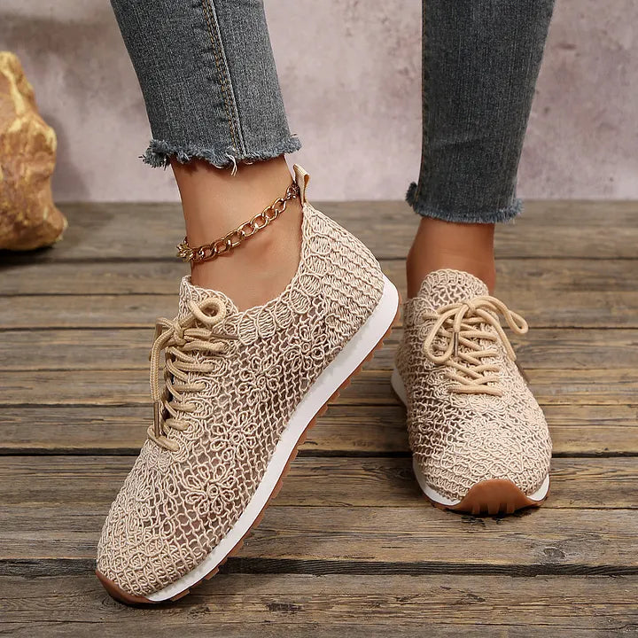 Susannah - Atmungsaktiver Strick-Turnschuh mit Schnürung
