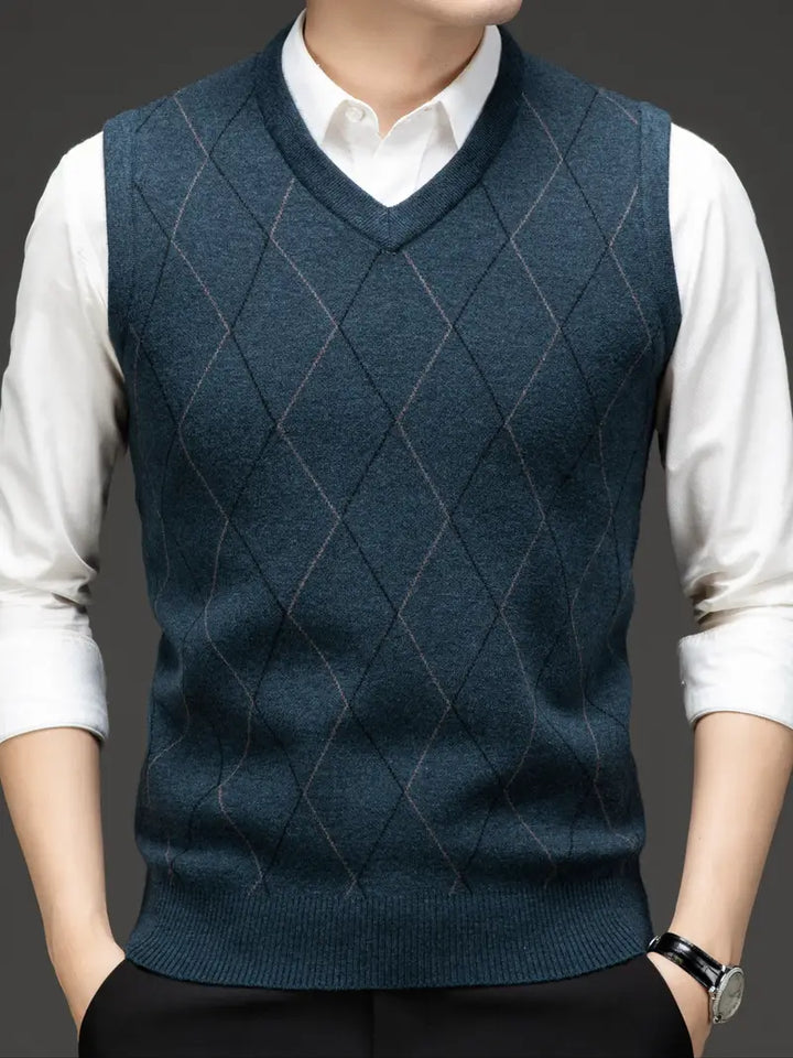 Yannick – Schlanke Passform Ärmelloser Pullover