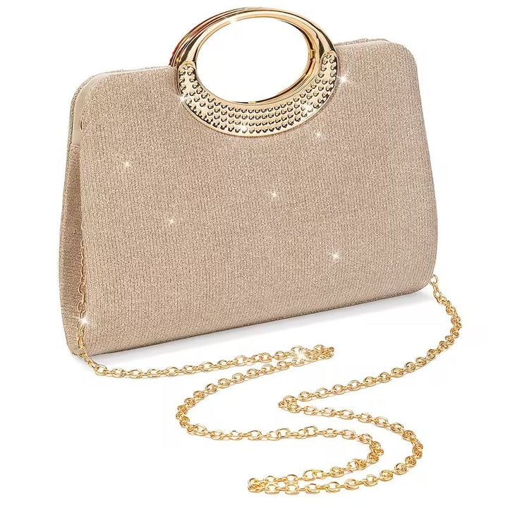 Lizzana – Glänzende, Runde, Plissierte Handtasche Mit Ringverschluss
