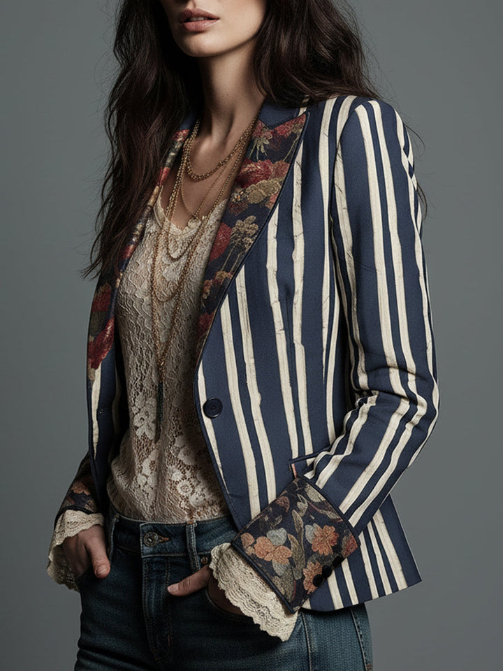 Shalisa – Blazer im Bohemian-Stil mit Streifen