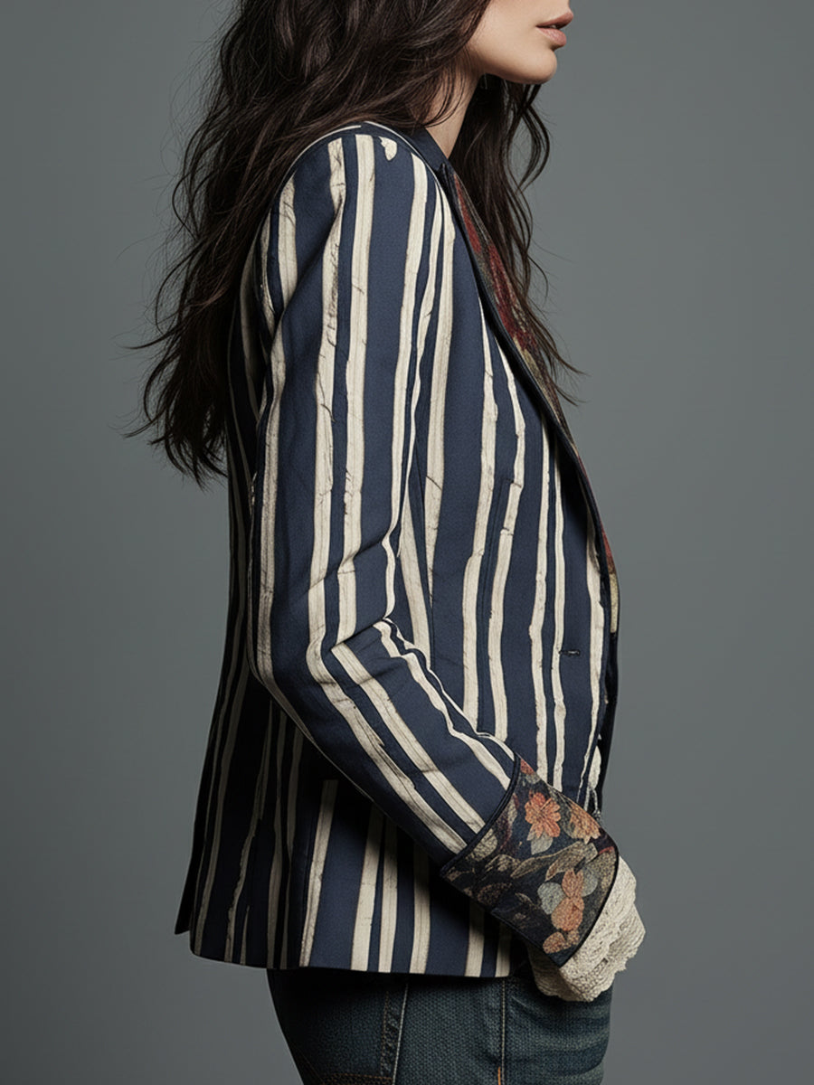 Shalisa – Blazer im Bohemian-Stil mit Streifen