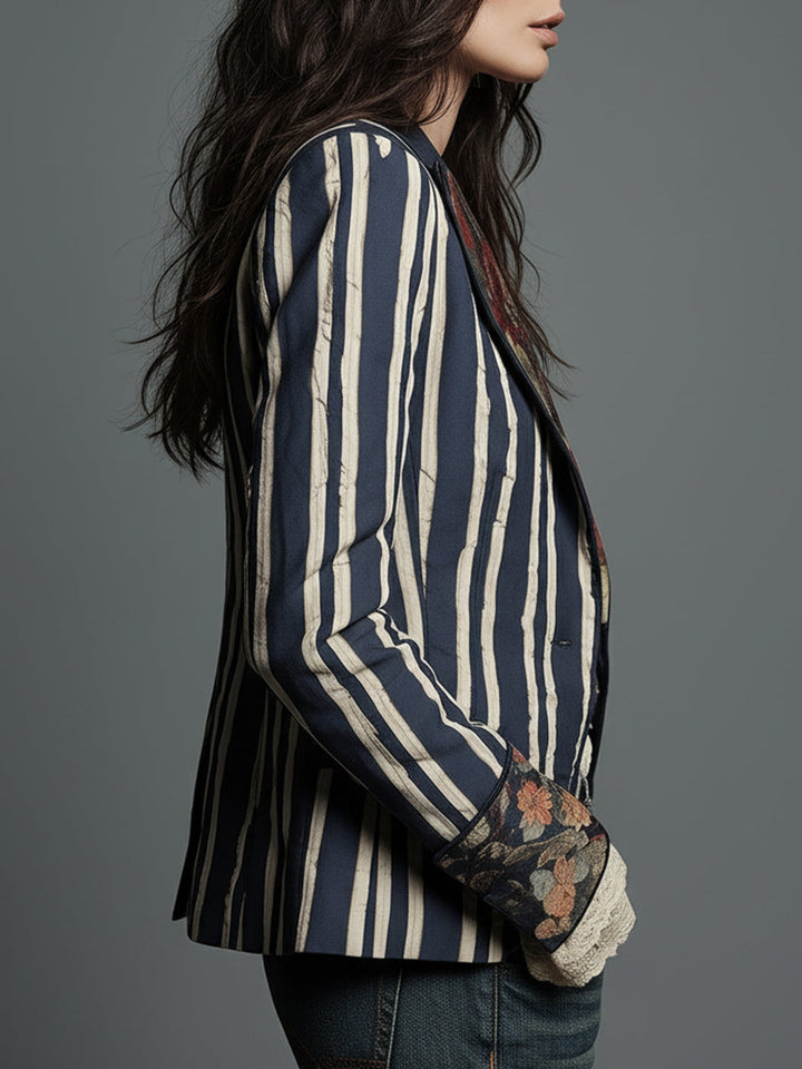 Shalisa – Blazer im Bohemian-Stil mit Streifen