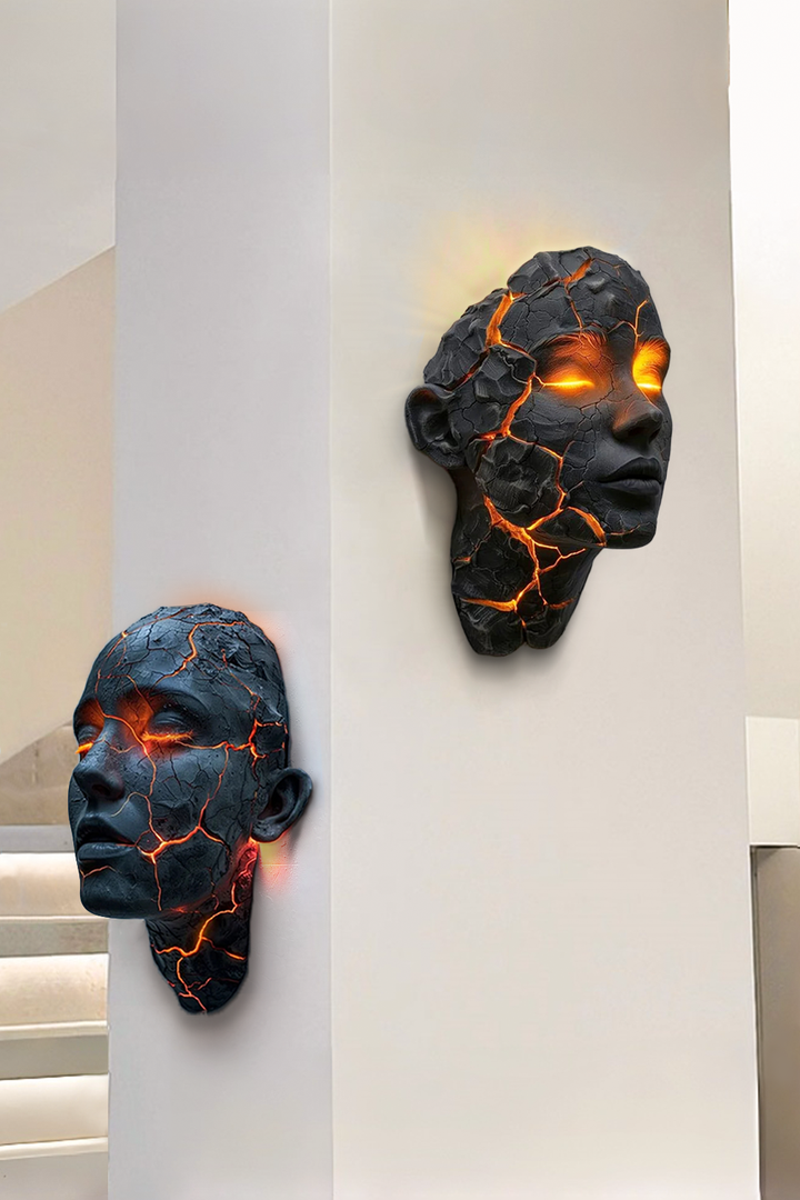 CrackGlow – Wandleuchte Zerbrochene Seele