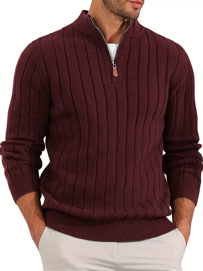 Yedidya - Lässiger Langarm Strick Pullover
