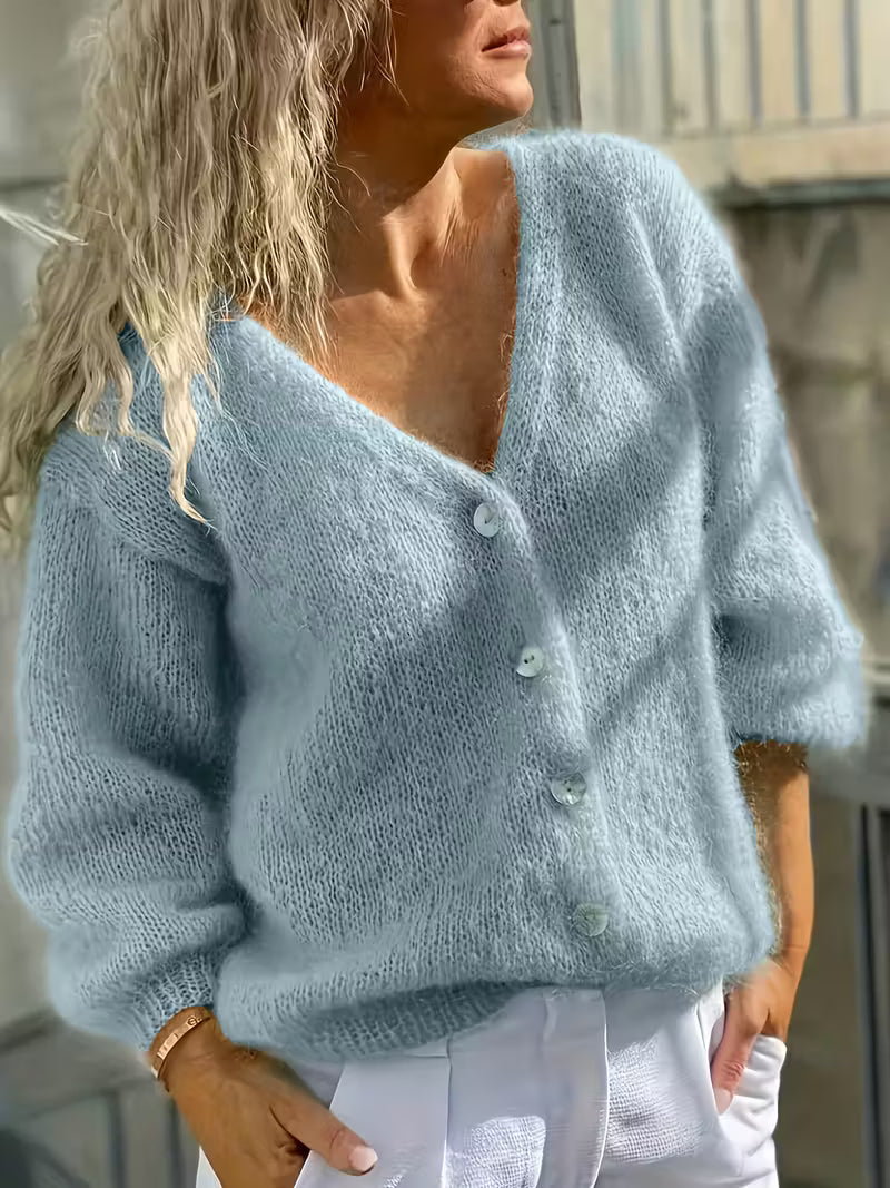 Hozanna - Langärmeliger Strickpullover Mit Knöpfen