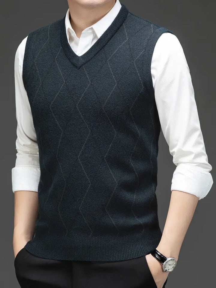 Yannick – Schlanke Passform Ärmelloser Pullover