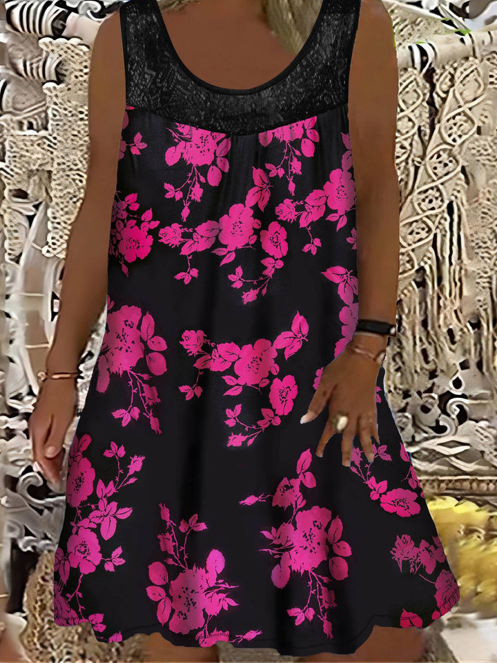 Samudri - Lockeres Armelloses Maxi Kleid Mit Rundhalsausschnitt