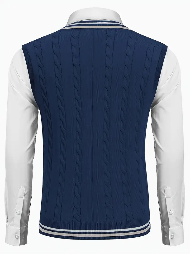 Duane - Ärmelloser Strickpullover Mit V-Ausschnitt