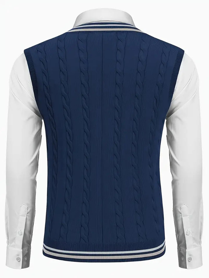 Duane - Ärmelloser Strickpullover Mit V-Ausschnitt