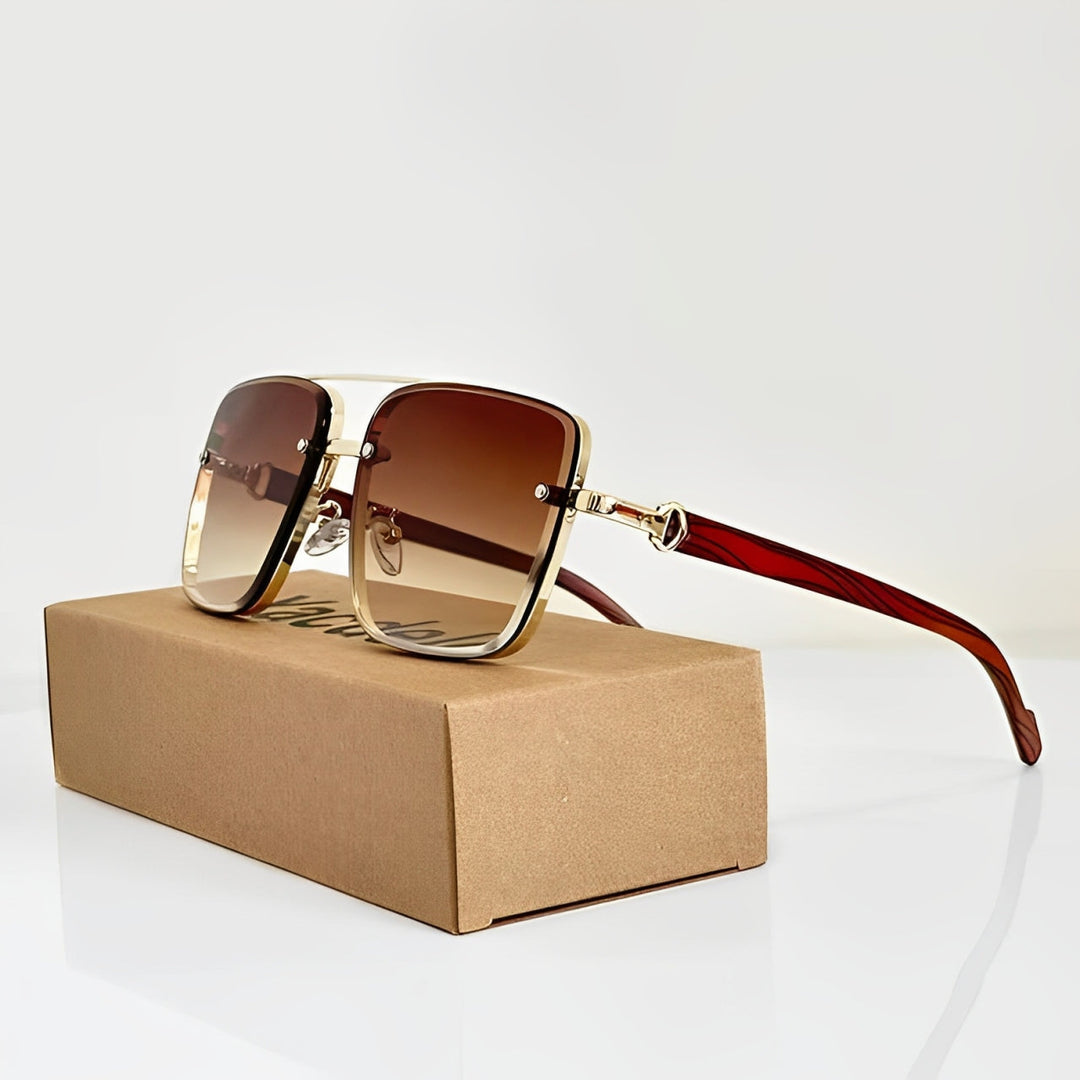 MetroLens – Sonnenbrille Mit Doppeltem Steg Und Quadratischem Rahmen