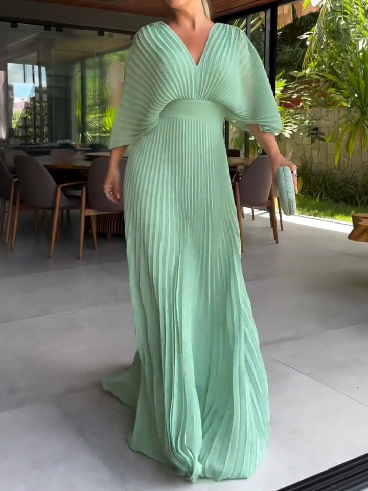 Valerija - Lebhaftes Maxi Kleid Mit Falten