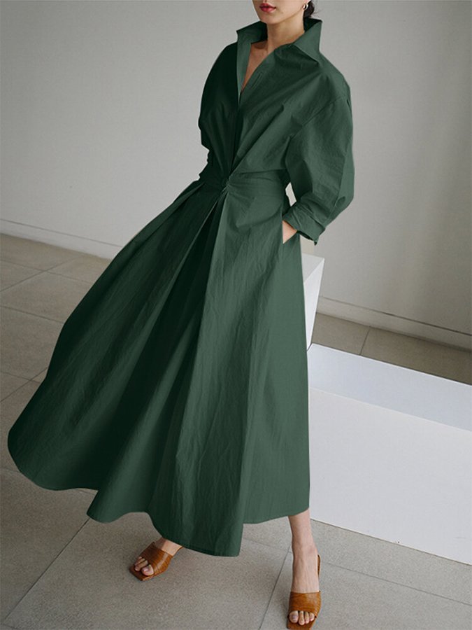 Priyanka – Elegantes Maxikleid Mit Langen Ärmeln