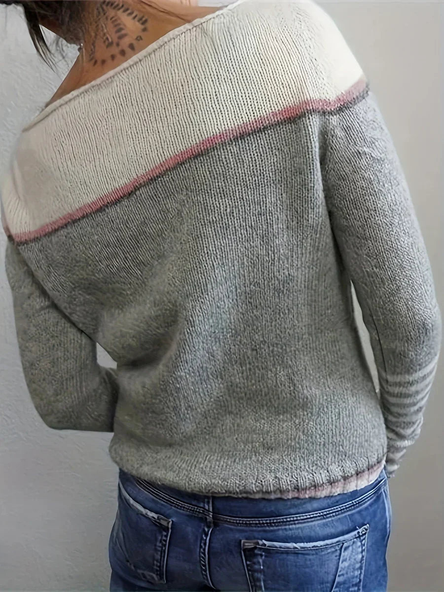 Talithia – Gestreifter Strickpullover Mit Langen Ärmeln