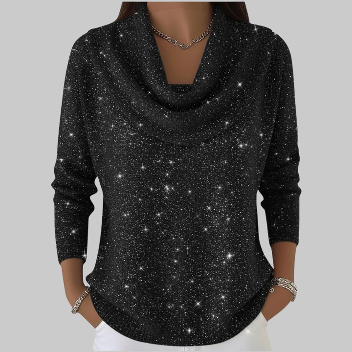 Ayelet - Weicher Rollkragen Pullover Mit Sternen Print
