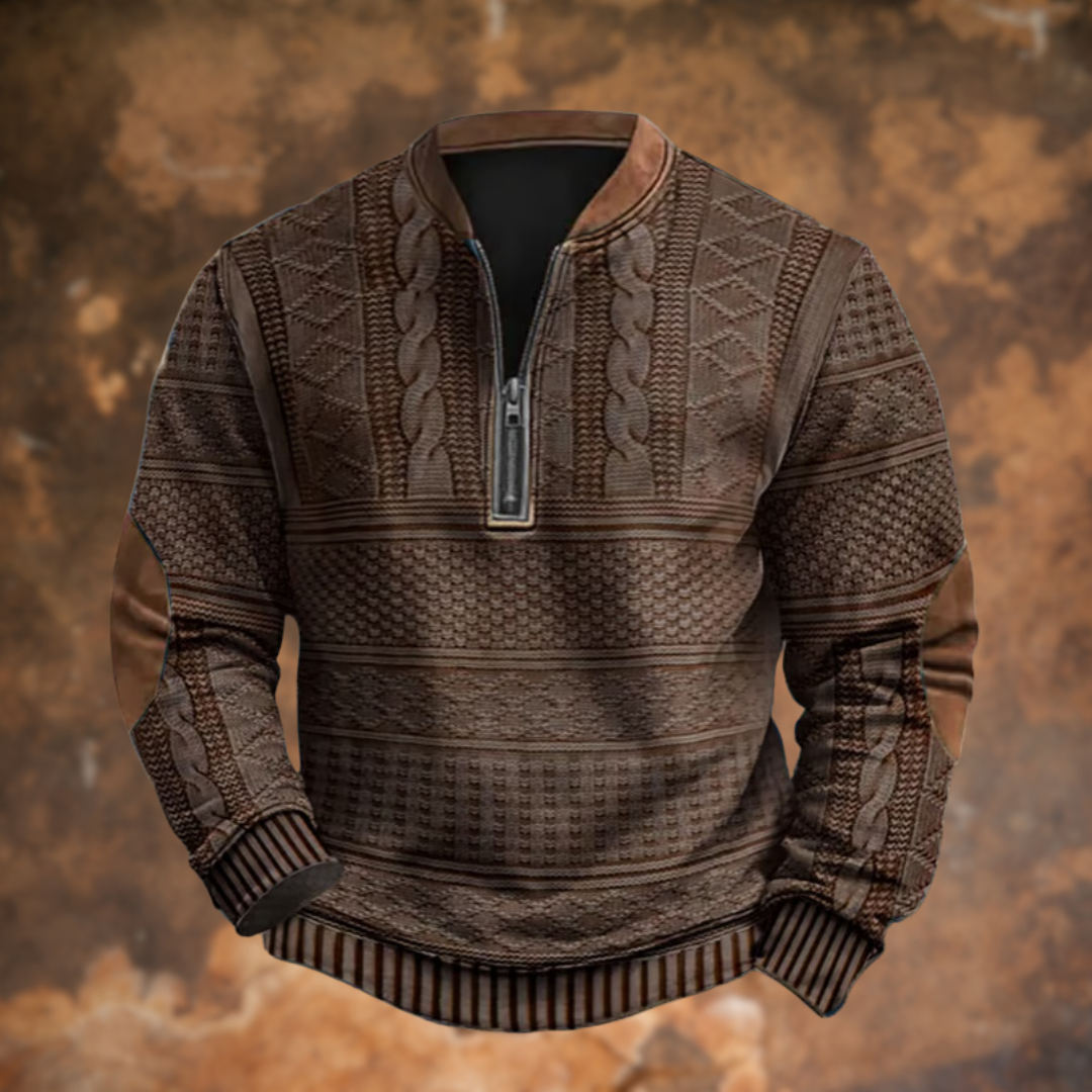 Tom – Eleganter Pullover Mit Langen Ärmeln Und Reißverschluss