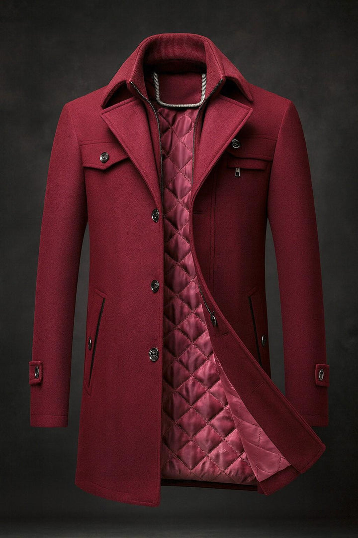 Edoardo – Wollmantel mit Knopfleiste