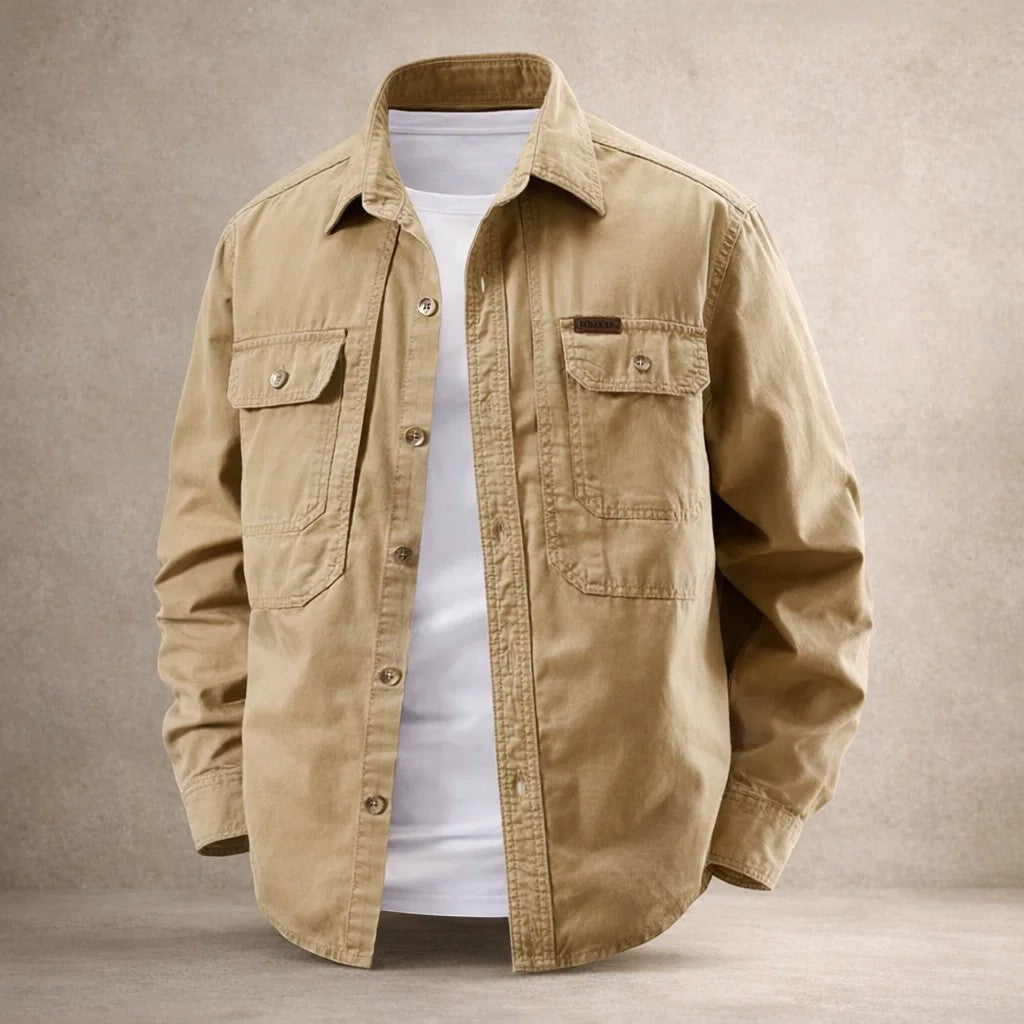 Prosper - Baumwoll Overshirt Mit Langen Ärmeln