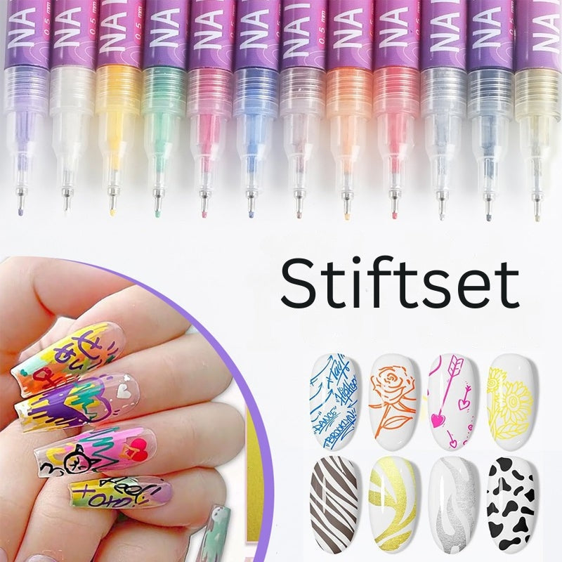 GlamSketch – Nagelkunst Stift Set In 12 Farben