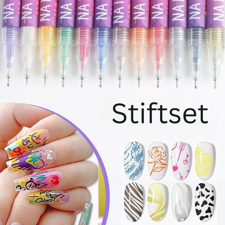 GlamSketch – Nagelkunst Stift Set In 12 Farben