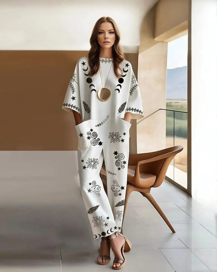 Ernestine – Baumwolle Elastisch Locker Jumpsuite