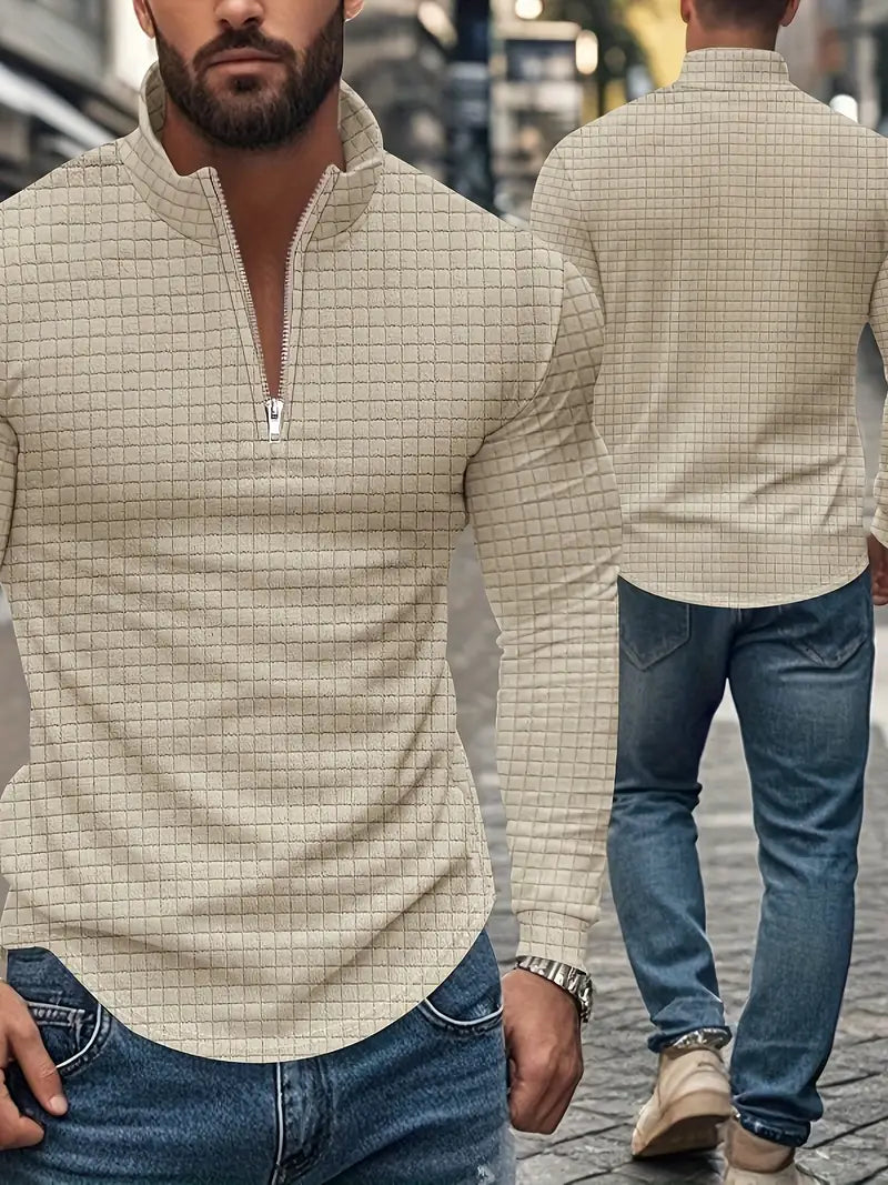 Jarryd – Langarm Sweatshirt Mit Halbem Reißverschluss