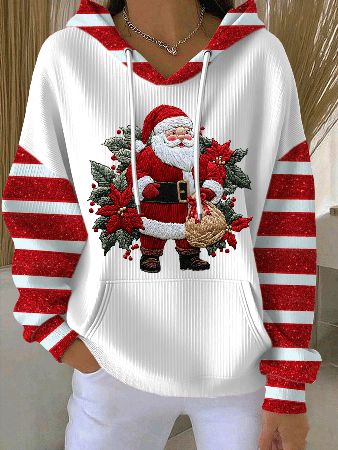 Kathryn - Kapuzenpullover Mit Weihnachtsmann-Aufdruck