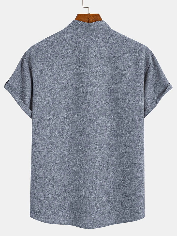 Elliott – Elegantes Kurzarm Hemd Mit Stehkragen