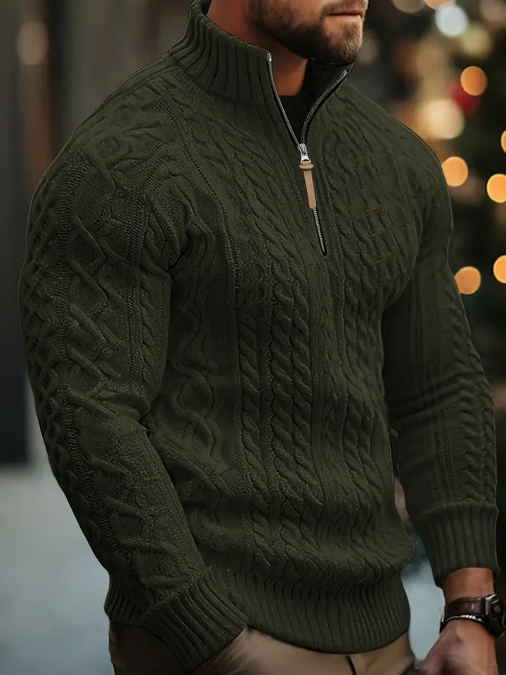 Rabada – Strickpullover Mit Halbem Reißverschluss Und Stehkragen