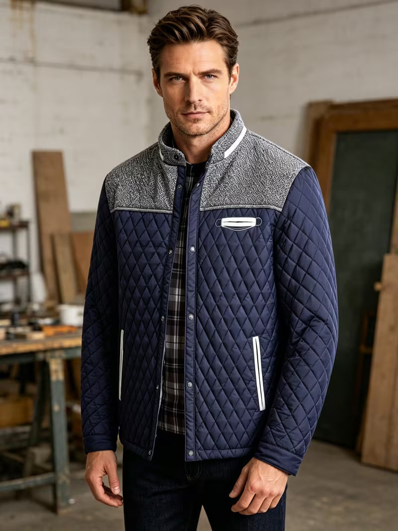 Stetson – Pufferjacke Mit Rauten-Patchwork