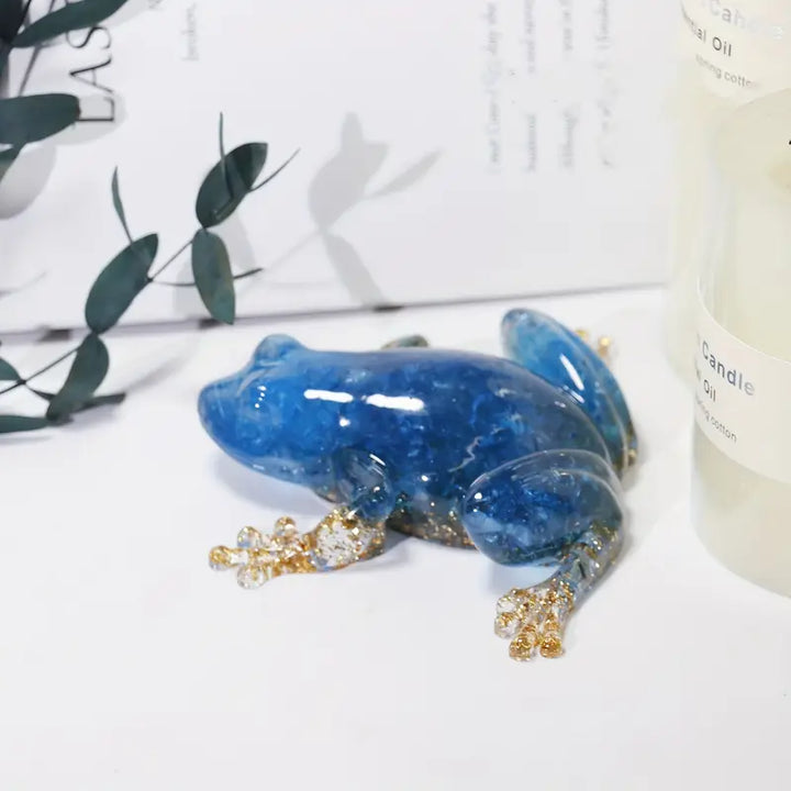 Frostone – Kristallfrosch Skulptur Für die Wohnraum Dekoration