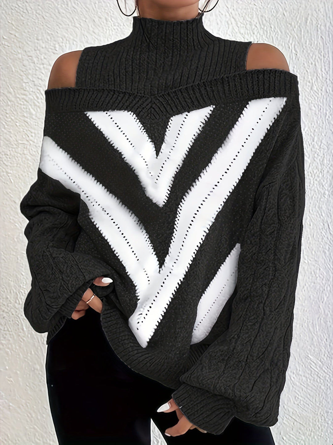 Ramirez – Schulterfreier Strickpullover
