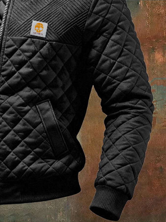 Istvan – Steppjacke Mit Patchwork Und Mehreren Taschen