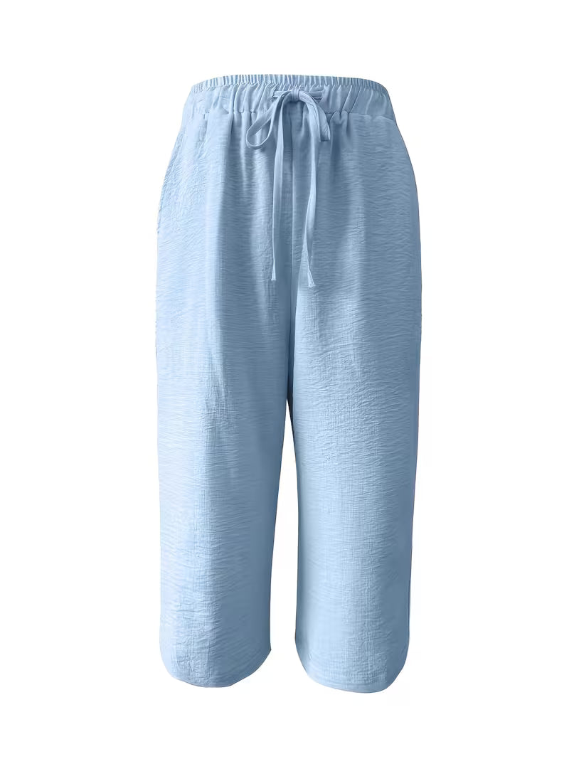 Arnisa - Bequeme Sommerhose Mit Seitlichen Spitzen Einsätzen