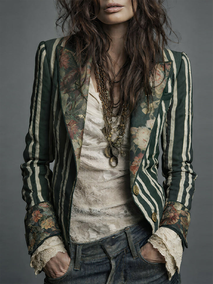 Shalisa – Blazer im Bohemian-Stil mit Streifen