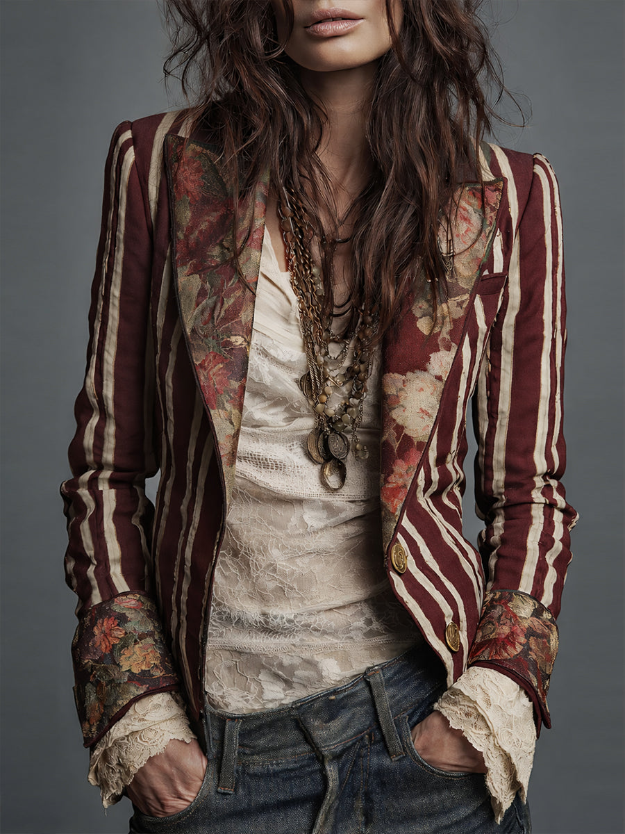 Shalisa – Blazer im Bohemian-Stil mit Streifen