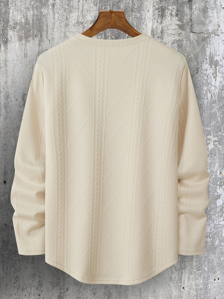 Lyman – Langarm Kapuzenpullover Mit Geometrischem Muster